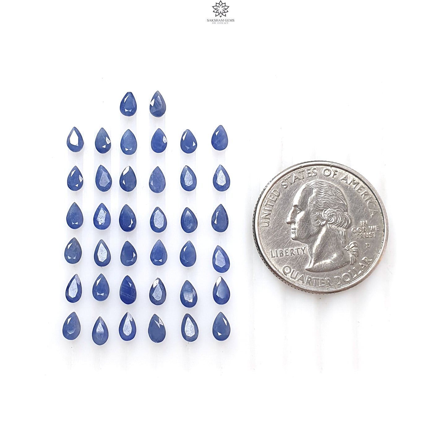 Blue Sapphire Gemstone Faceted Cut: Natural Untreated Unheated Sapphire Oval, Pear Shape Lots for Jewelry September Birthstone