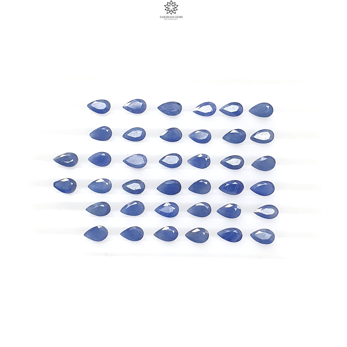 Blue Sapphire Gemstone Faceted Cut: Natural Untreated Unheated Sapphire Oval, Pear Shape Lots for Jewelry September Birthstone