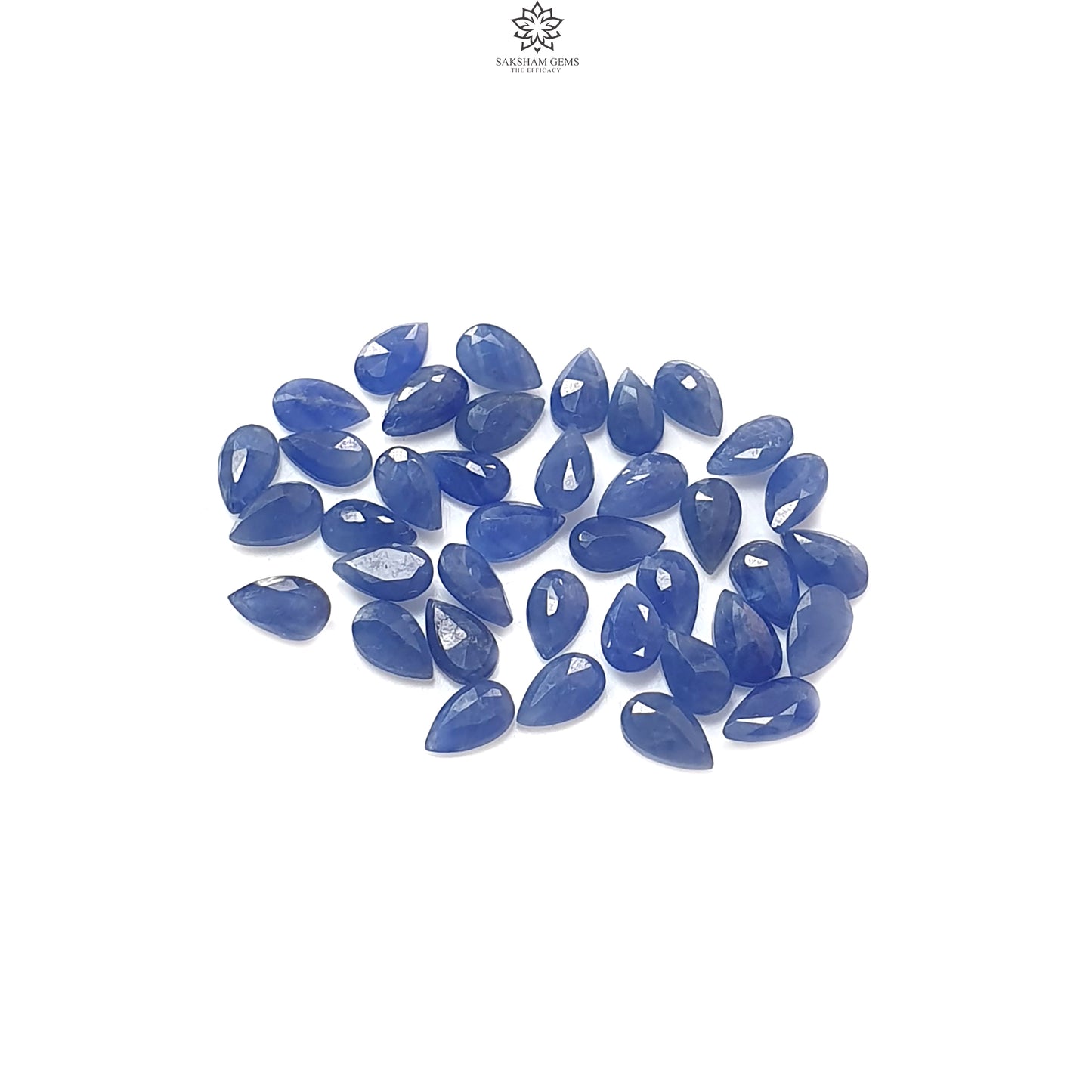 Blue Sapphire Gemstone Faceted Cut: Natural Untreated Unheated Sapphire Oval, Pear Shape Lots for Jewelry September Birthstone