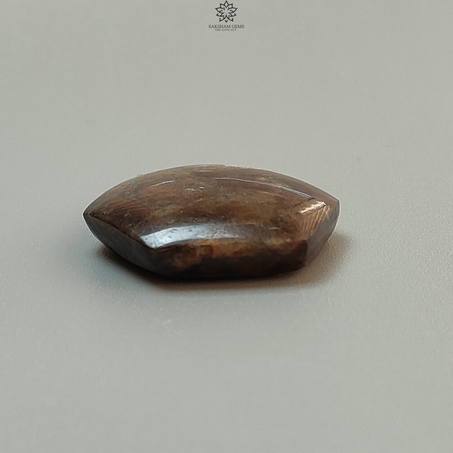 Star Sapphire Gemstone Cabochon: 75.90cts Natural Untreated Golden Brown Chocolate 6Ray Star Sapphire Hexagon Shape 31*26.5mm 1pc