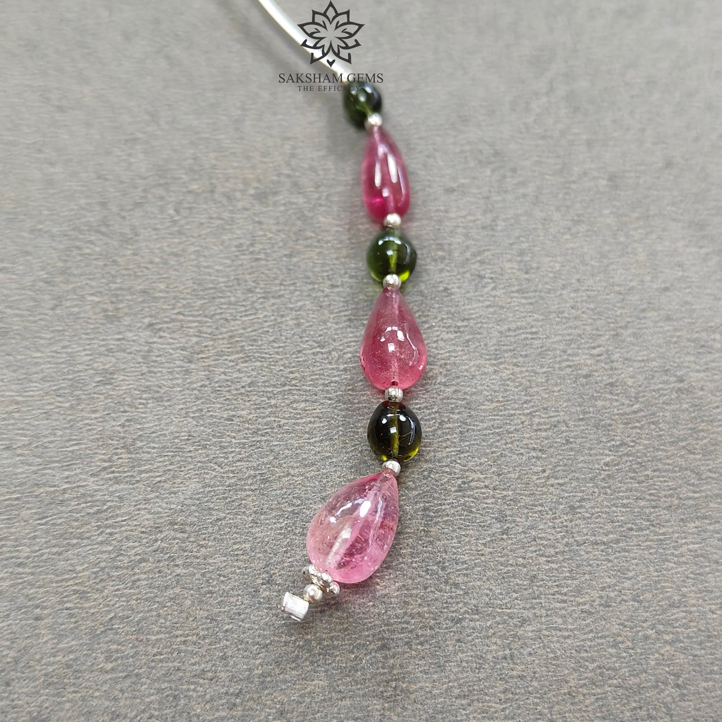 Watermelon Tourmaline Gemstone Loose Beads : 12.20cts Natural Multi Color Tourmaline Plain Teardrops Nuggets 5mm - 10.5mm