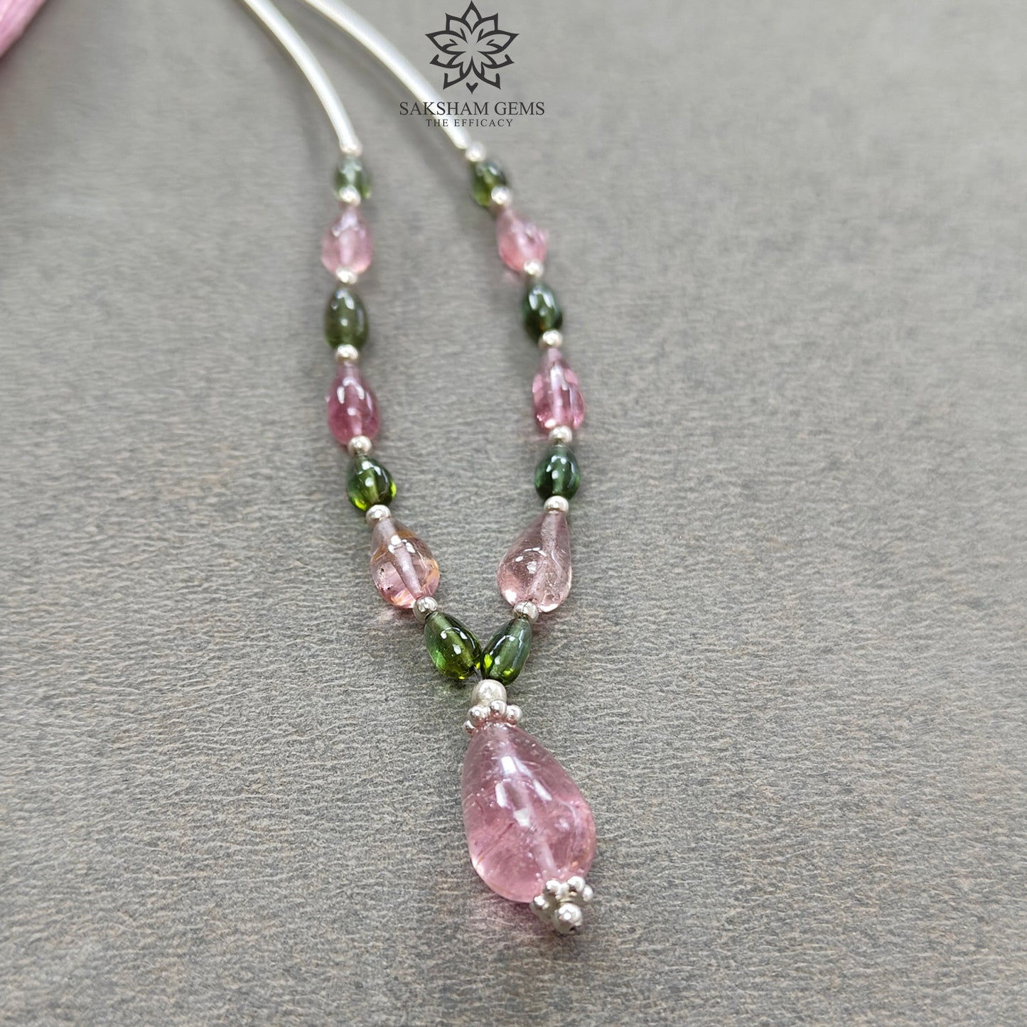 Watermelon Tourmaline Gemstone Loose Beads : 12.70cts Natural Multi Color Tourmaline Plain Teardrops Nuggets 3.5mm - 11.5mm
