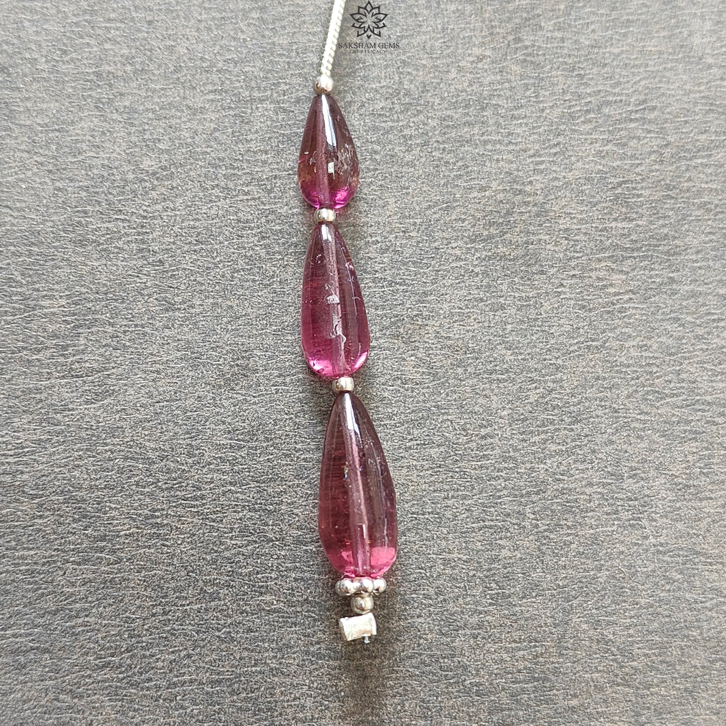 Rubellite Tourmaline Gemstone Loose Beads : 8.20cts Natural Untreated Tourmaline Plain Teardrops Nuggets 8mm - 13mm