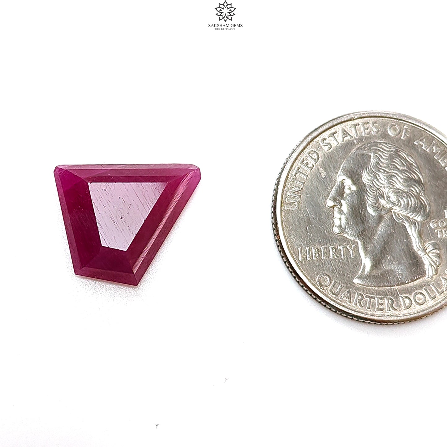 Ruby Gemstone Step Cut : 8.30cts Natural Untreated Unheated Red Ruby Trapezium Shape 14*16mm 1pc