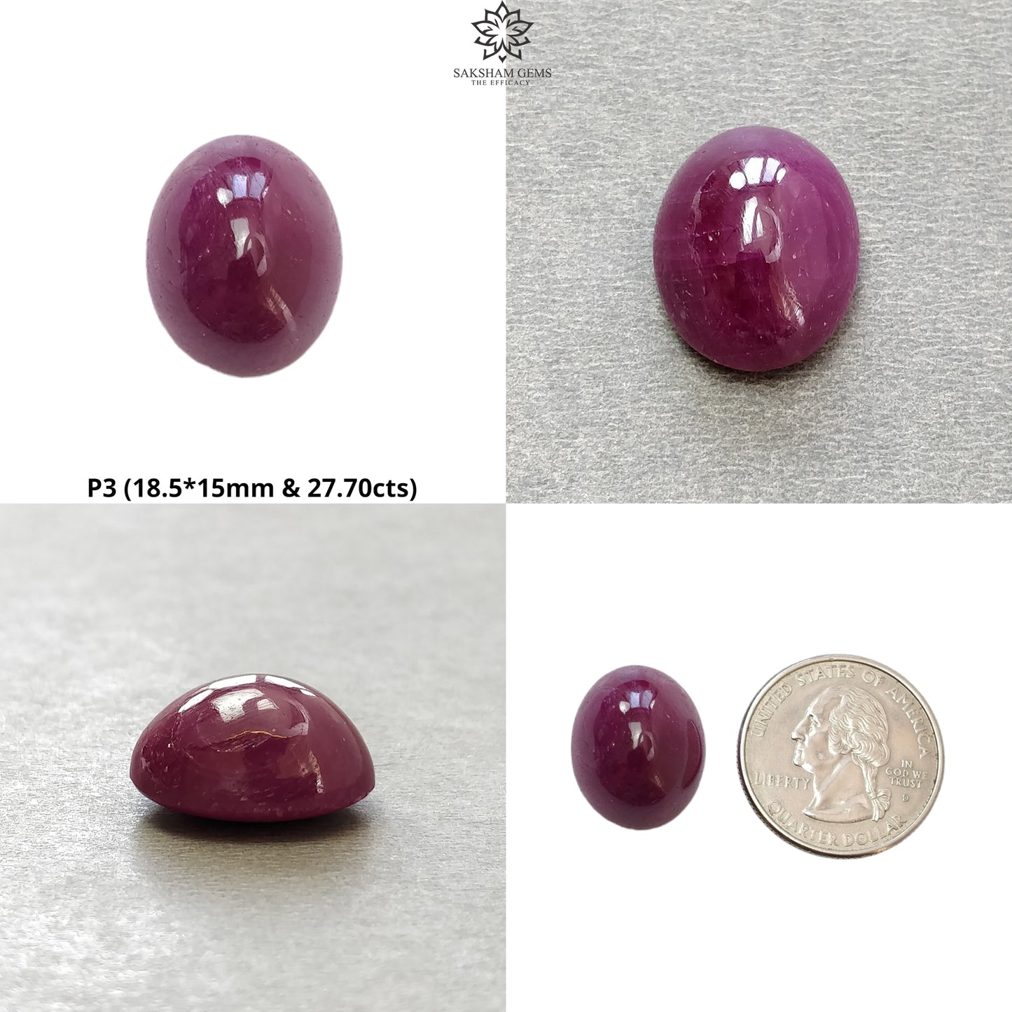 Ruby Gemstone Cabochon : Natural Untreated Unheated Red Ruby Oval & Cushion Shape