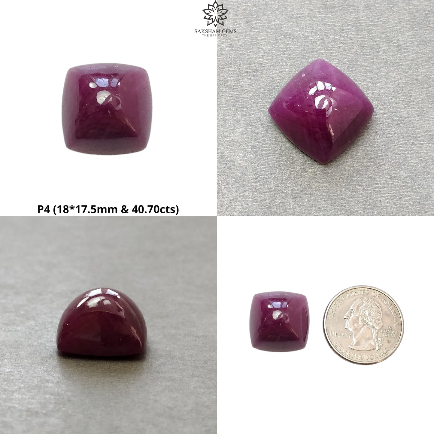 Ruby Gemstone Cabochon : Natural Untreated Unheated Red Ruby Oval & Cushion Shape
