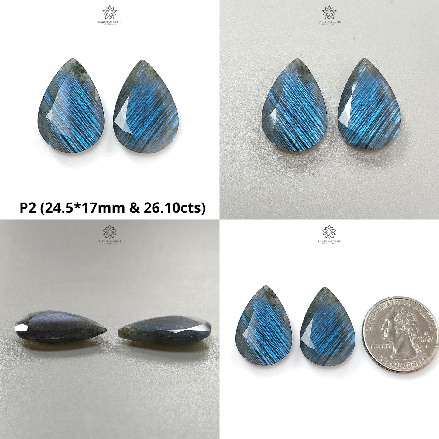 Labradorite Gemstone Fancy Faceted Cut : Natural Untreated Blue Labradorite Uneven & Pear Shapes Pairs For Jewelry