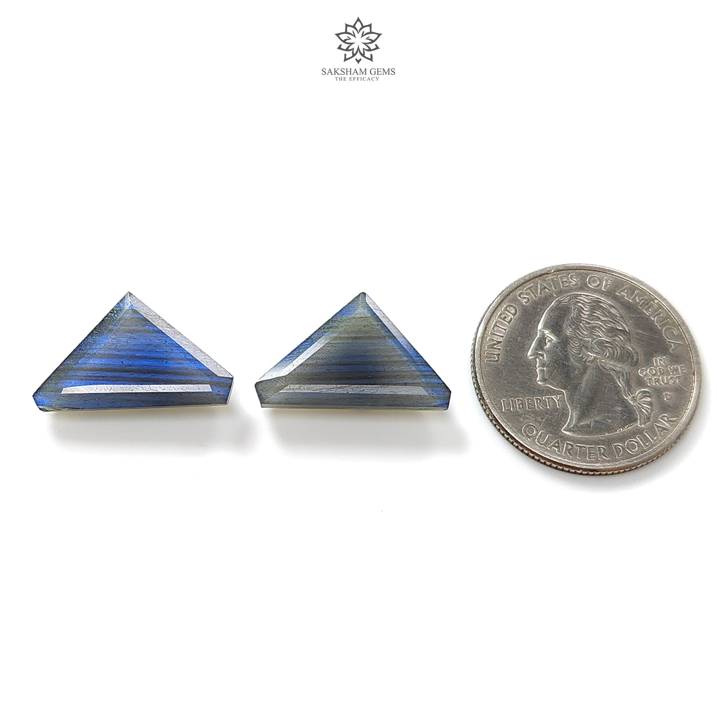 Labradorite Cabochon Fancy Cut: 13.10cts Natural Untreated Unheated Blue Labradorite Uneven 13*21mm Pair For Jewelry