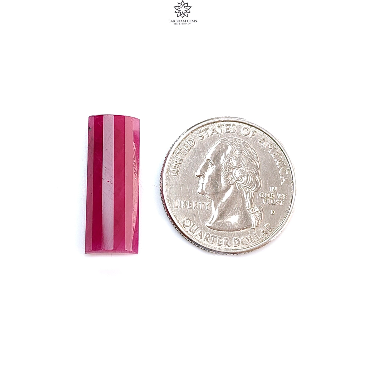 Ruby Gemstone Step Cut: 17.50cts Natural Untreated Unheated Red Ruby Baguette Shape 23.5*9mm 1pc for Jewelry July Birthstone