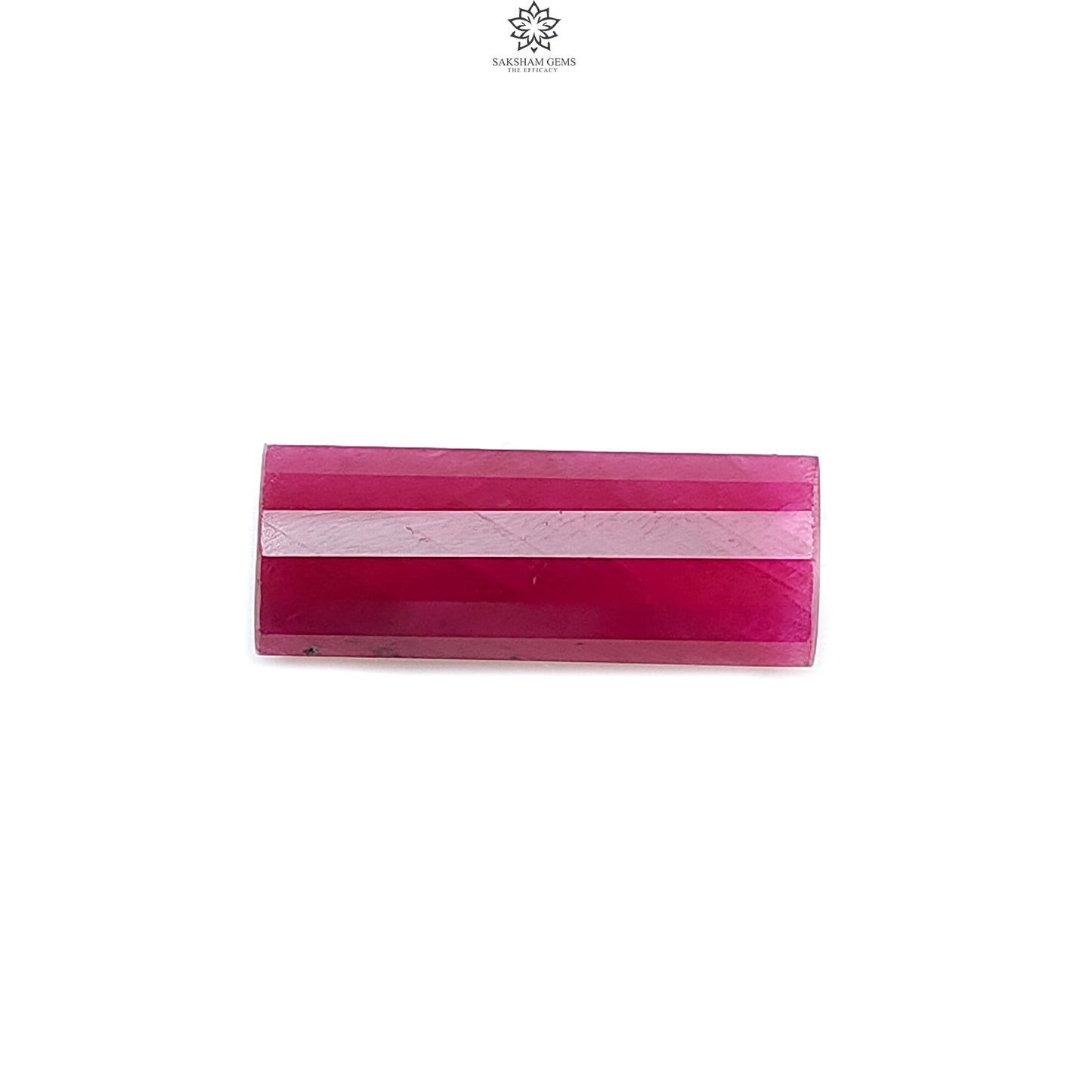 Ruby Gemstone Step Cut: 17.50cts Natural Untreated Unheated Red Ruby Baguette Shape 23.5*9mm 1pc for Jewelry July Birthstone