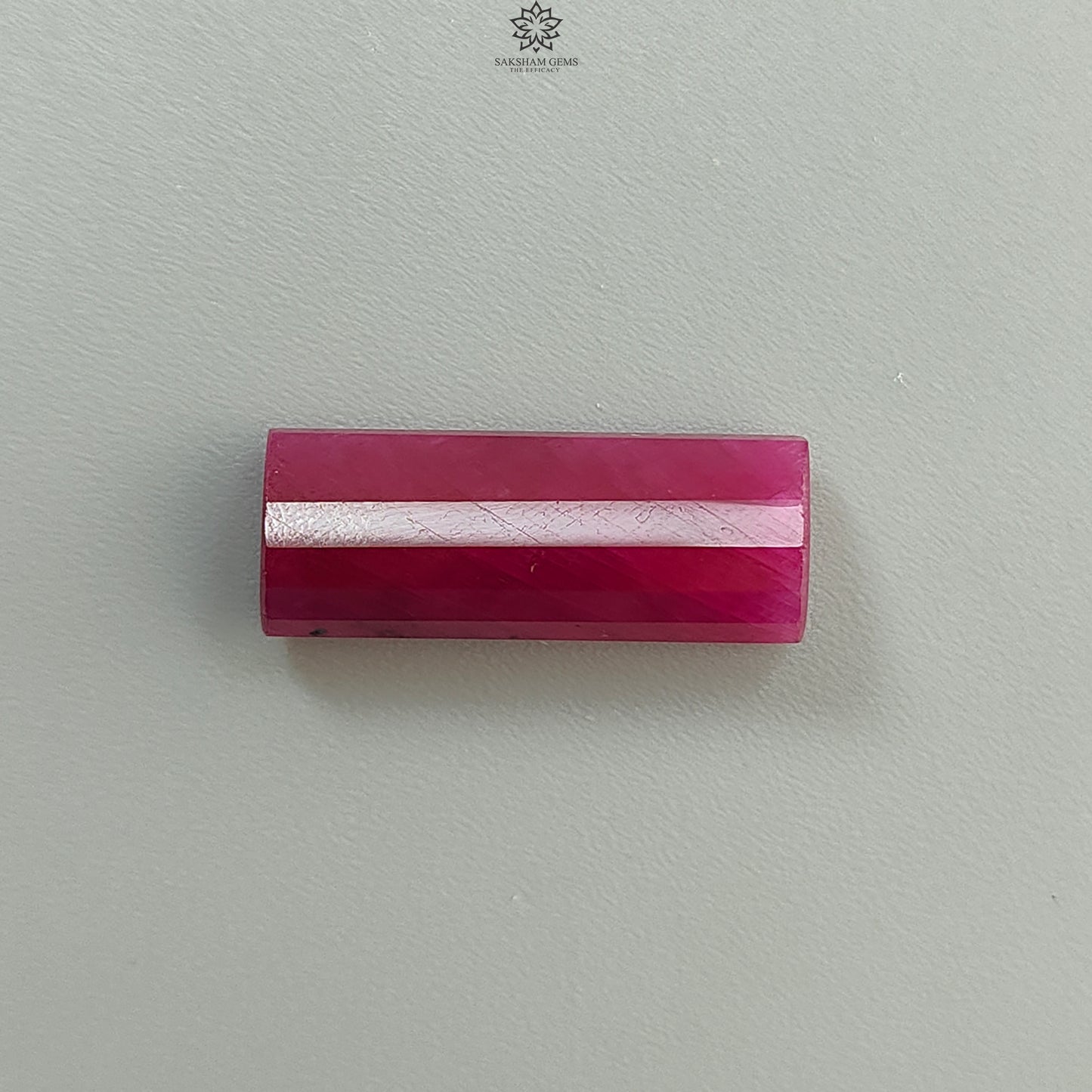 Ruby Gemstone Step Cut: 17.50cts Natural Untreated Unheated Red Ruby Baguette Shape 23.5*9mm 1pc for Jewelry July Birthstone