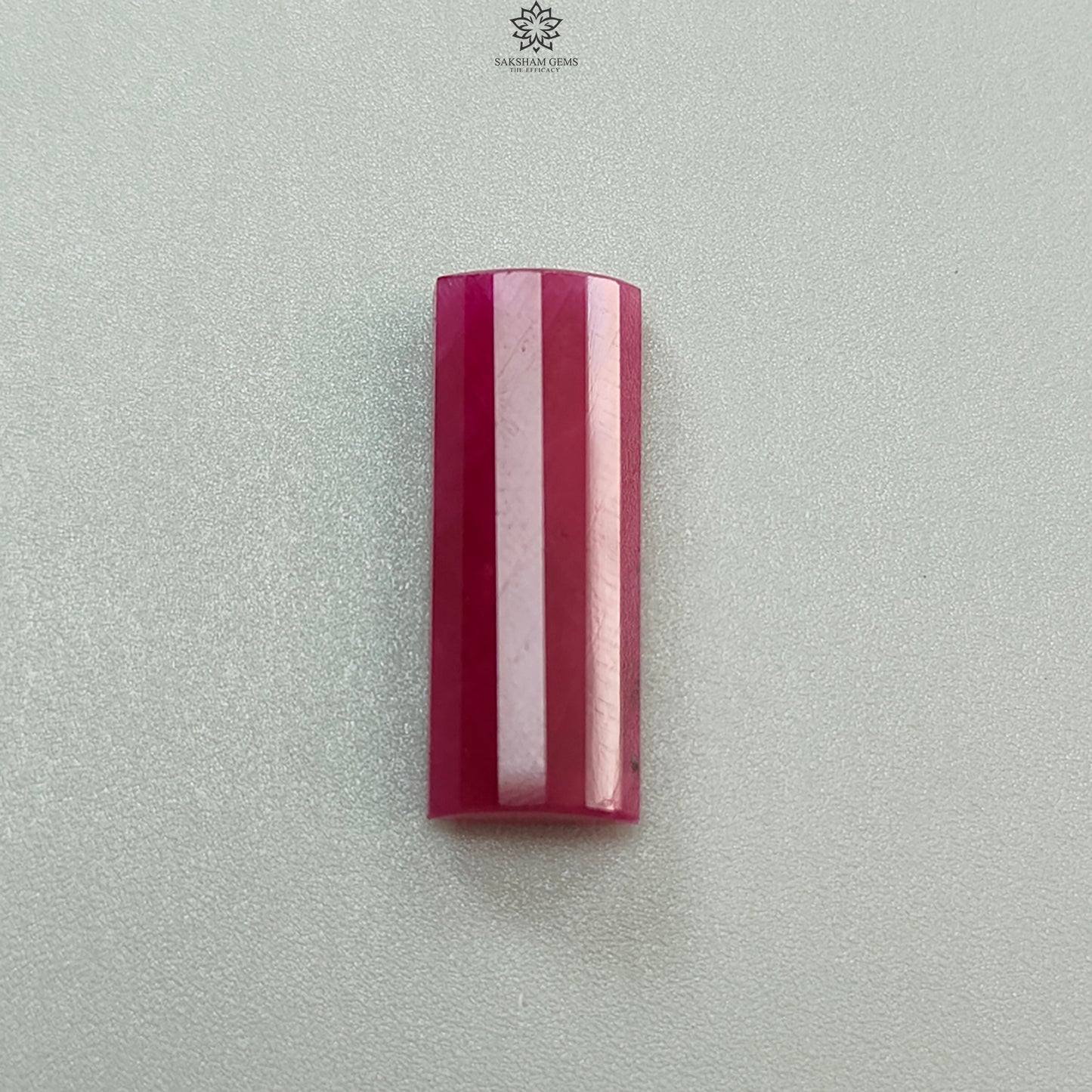 Ruby Gemstone Step Cut: 17.50cts Natural Untreated Unheated Red Ruby Baguette Shape 23.5*9mm 1pc for Jewelry July Birthstone