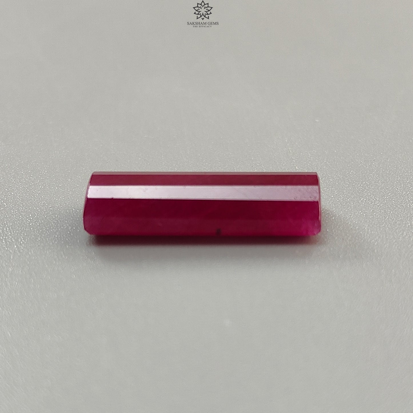 Ruby Gemstone Step Cut: 17.50cts Natural Untreated Unheated Red Ruby Baguette Shape 23.5*9mm 1pc for Jewelry July Birthstone
