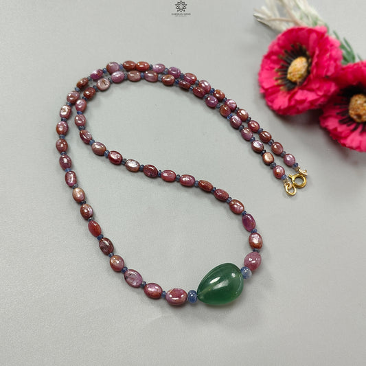 Ruby Beads Necklace