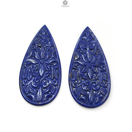 Lapis Lazuli Pear Carving