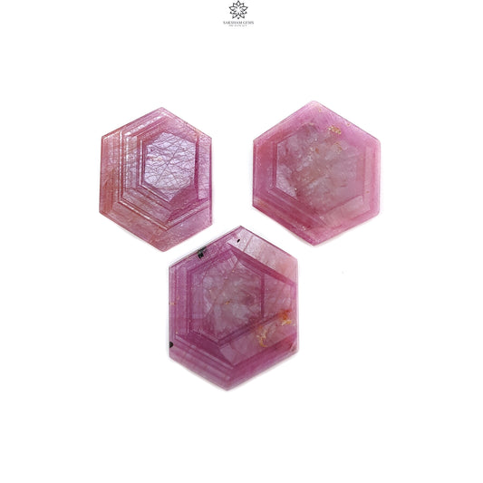 Rosemary Pink Sapphire Flat Slices