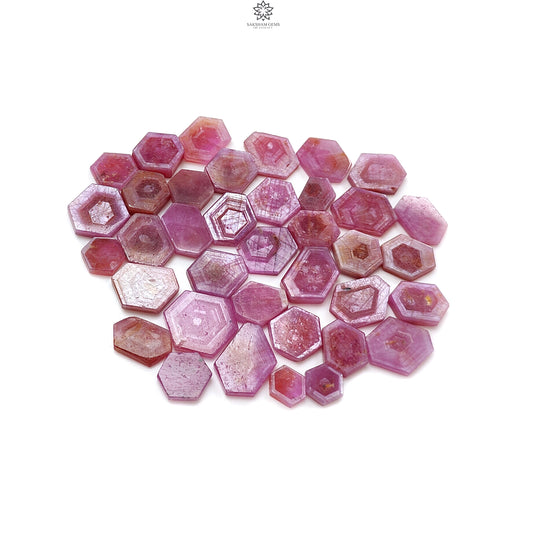 Rosemary Pink Sapphire Flat Slices