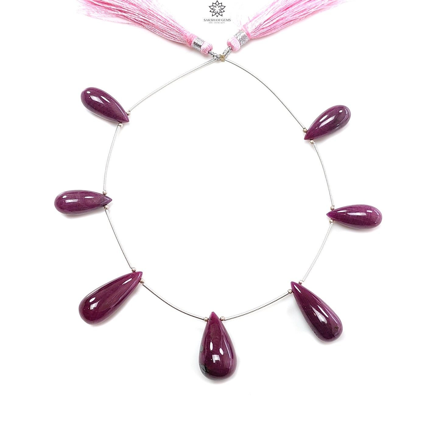 Ruby Smooth Teardrops Loose Beads
