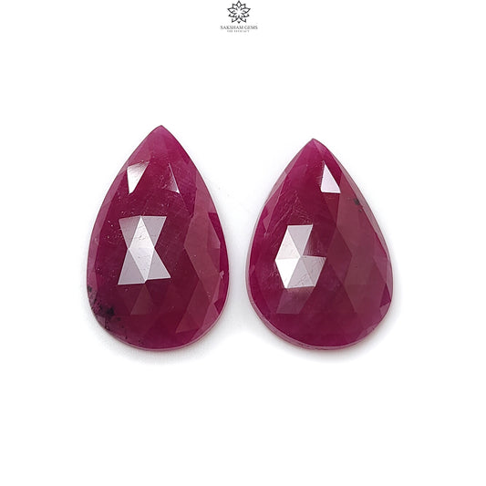 Ruby Pear Rose Cut Slices