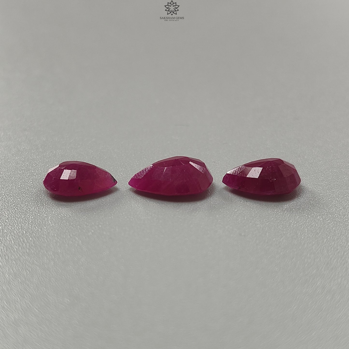 14.40cts Natural Untreated Unheated Red Ruby Pear Shape 12*8mm - 13*9mm
