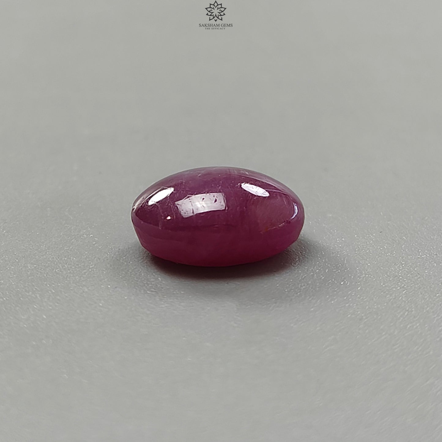 Star Ruby Gemstone Cabochon: Natural Untreated Unheated Red 6Ray Star Ruby Oval Shape 13*11mm 1pc for Jewelry July Birthstone