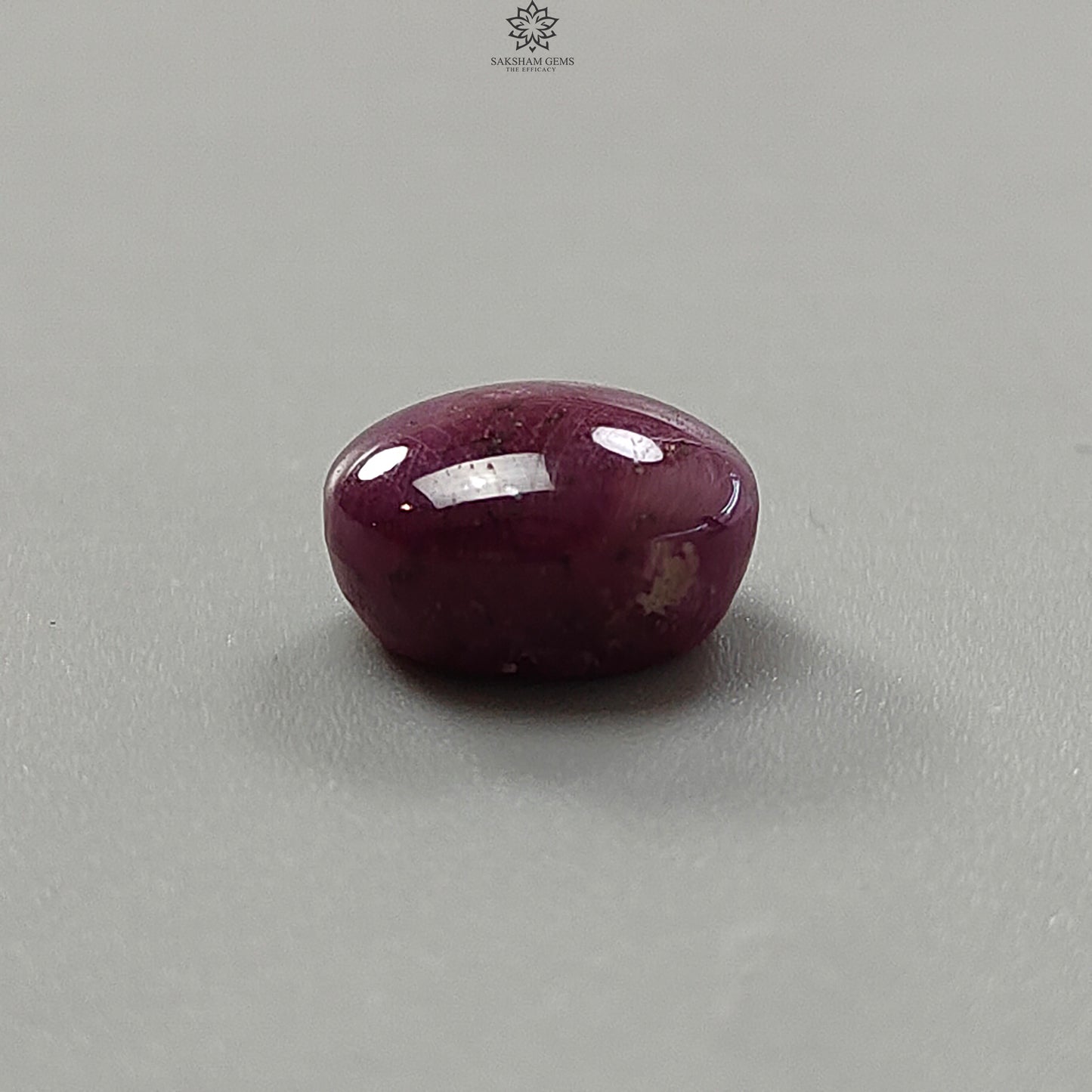 Star Ruby Gemstone Cabochon: Natural Untreated Unheated Red 6Ray Star Ruby Oval Shape 13*11mm 1pc for Jewelry July Birthstone