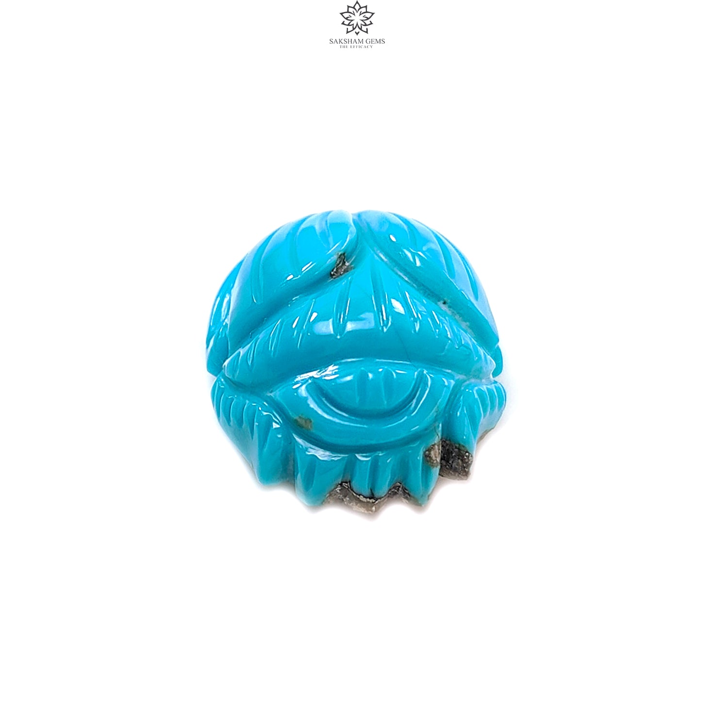 Turquoise Scarab Carving
