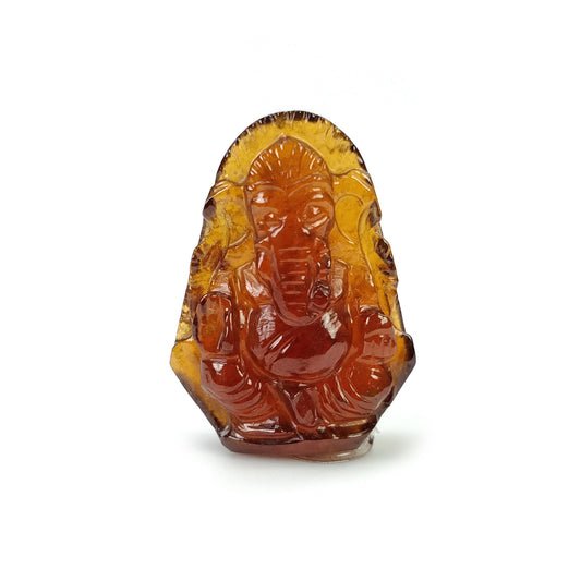 Hessonite carving