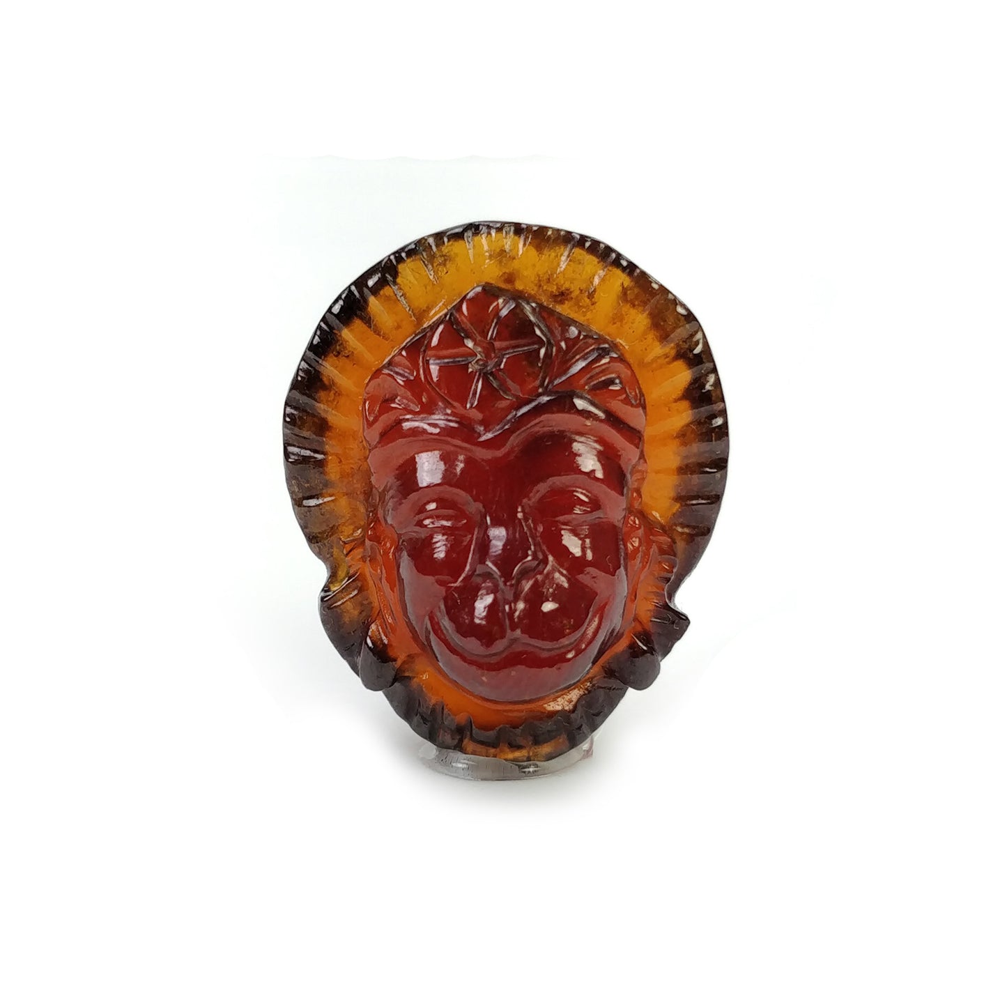 Hessonite carving