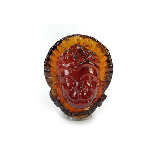 Hessonite carving